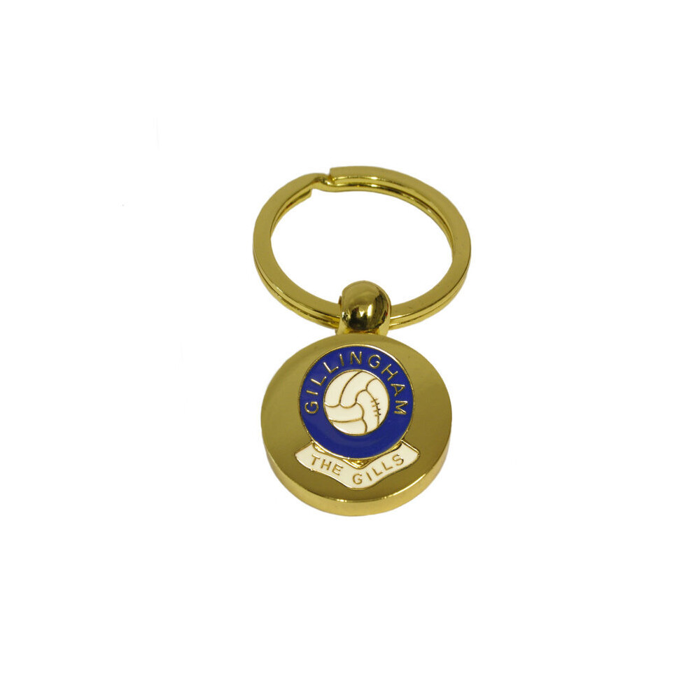 Gillingham football club gold disc keyring