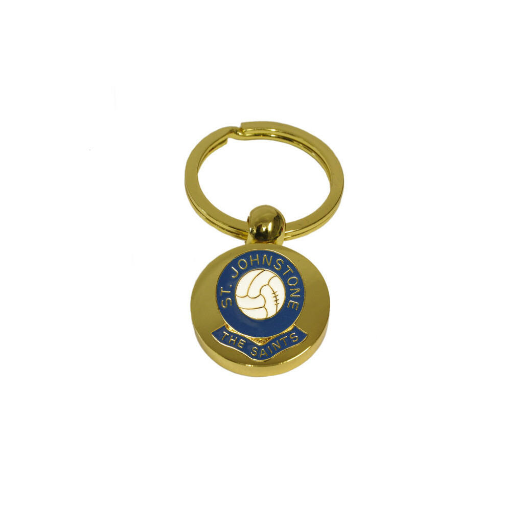 St Johnstone football club gold disc keyring