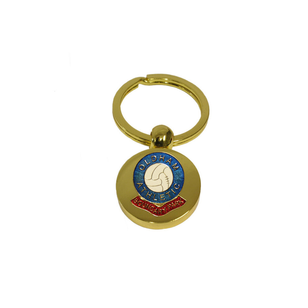Knight Oldham Athletic Football Club Disc Keyring Gold