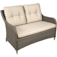 Chester Rattan Wicker Outdoor Lounge 2-Seater Sofa with Cushion - DG70