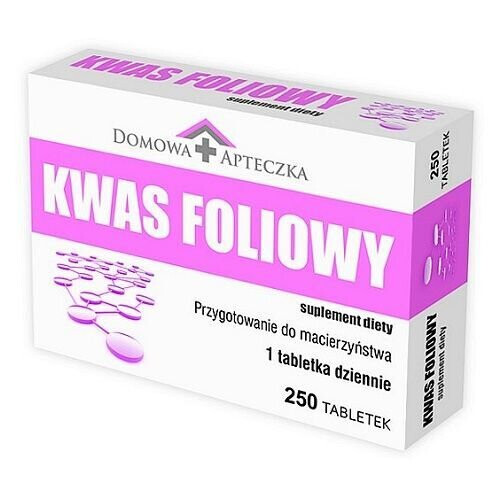 Kwas foliowy 400 µg, 250 tabletek
