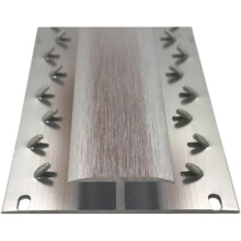 (Brushed Silver, 3ft) Prestige Door Bar Threshold Strip Double Trim Carpet To Carpet