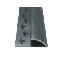 (Grey, 3ft) Prestige Metal Door Bar Trim Carpet to Vinyl/Lino Single Edge Threshold