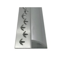 (Bright Silver, 3ft) Prestige Metal Door Bar Trim Carpet to Vinyl/Lino Single Edge Threshold