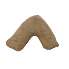 (Latte) Teddy Fleece V Shaped Pillowcase Cover only, Super Soft Snuggly Cuddly Warm & Cosy Pillowcase 34 x 74 cm