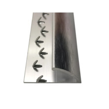 (Brushed Silver, 9ft) Prestige Metal Door Bar Trim Carpet to Vinyl/Lino Single Edge Threshold