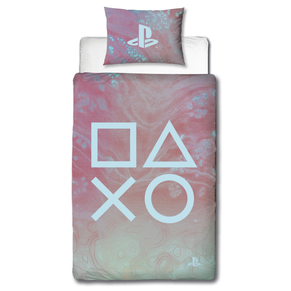 Playstation Marble Single Duvet Cover and Pillowcase Set