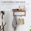 Homcom HOMCOM Wall Mounted Hallway Clothes Rack with Hanging Coat Hooks 5