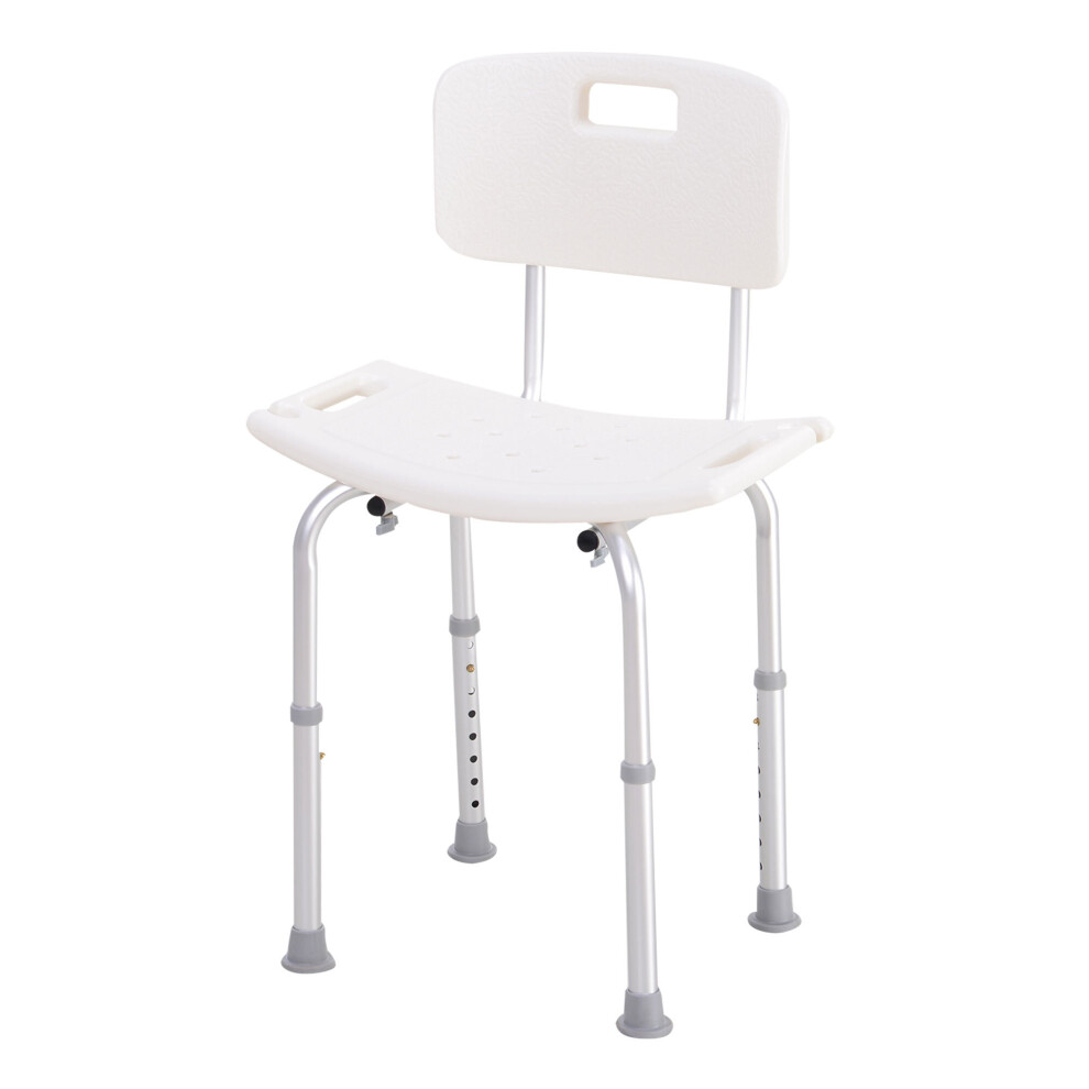 Homcom Bath Chair Shower Seat Safety Bathroom Elderly Aids Adjustable Positions