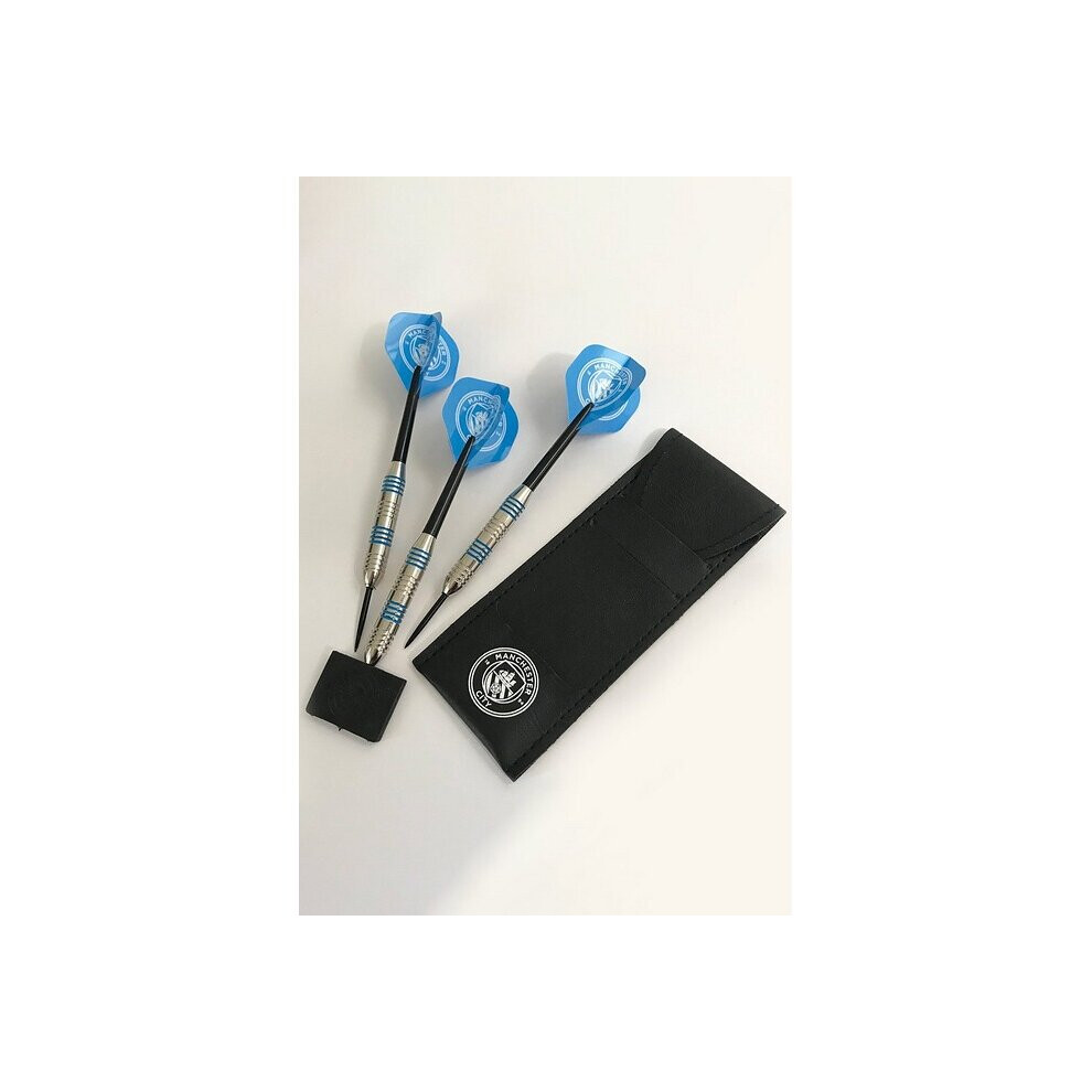Manchester City F.c. Manchester City Fc 3 Piece Darts Gift Set