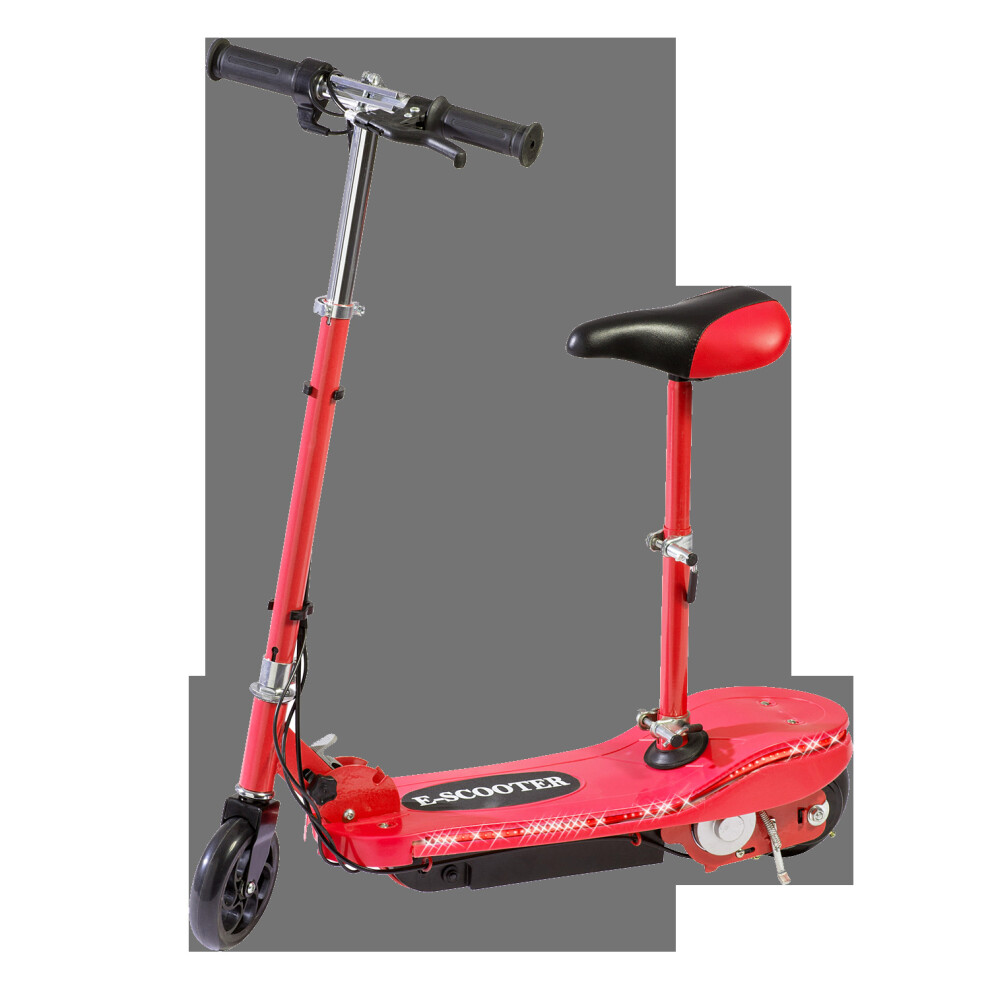 (LED Lights, Red) Eskooter Kids' 120W Adjustable Electric Scooter