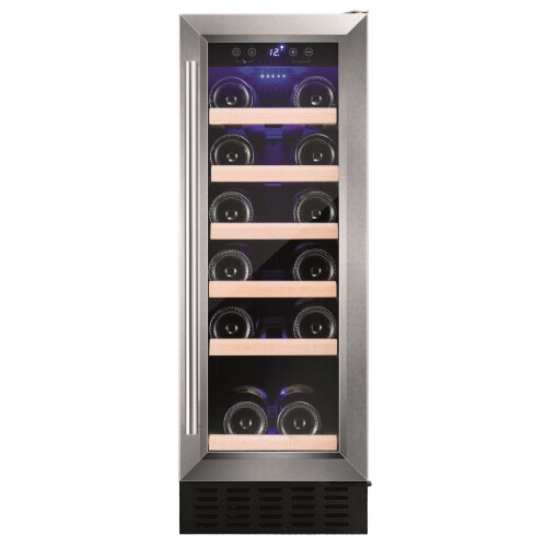 Amica 30cm Freestanding Wine Cooler : Stainless Steel 1