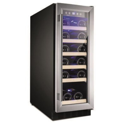 Amica 30cm Freestanding Wine Cooler : Stainless Steel 2