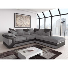 (Right Hand Facing) Dino Corner Sofa Faux Leather Fabric