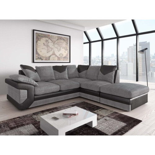 Furniture 786 (Right Hand Facing) Dino Corner Sofa Faux Leather Fabric