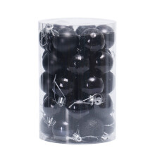 (Black ) 34PCS Christmas Tree Baubles Balls Ornament Wedding Party Decor 4cm