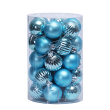 (Light Blue) 34PCS Christmas Tree Baubles Balls Ornament Wedding Party Decor 4cm