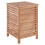 Premier Housewares WALNUT WOOD LAUNDRY HAMPER NATURAL OILED FINISH 1