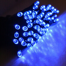 (100 LED's) Blue LED Outdoor Waterproof Battery 8 Multi-Function String Lights with Timer