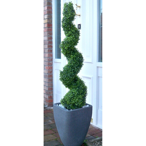 Best Artificial 4ft - 120cm Boxwood Spiral Topiary Tree 1