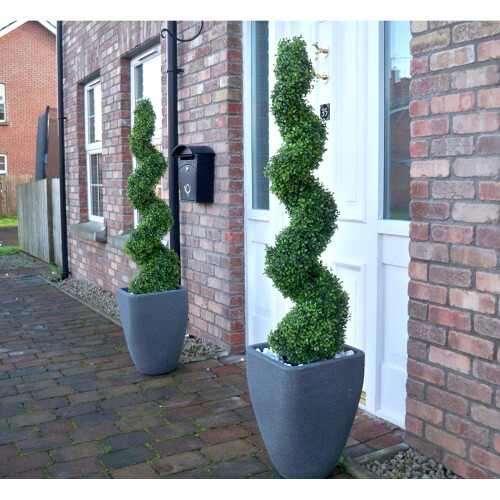 Best Artificial 4ft - 120cm Boxwood Spiral Topiary Tree 2