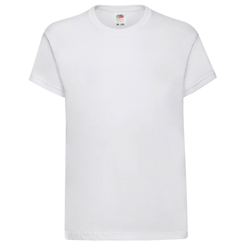 (5-6 Years, White) Fruit Of The Loom Childrens/Kids Original Short Sleeve T-Shirt