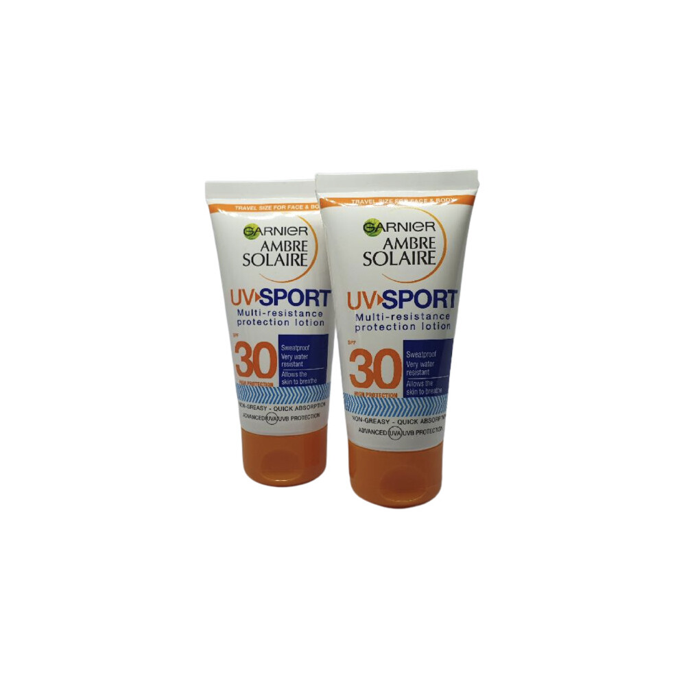 Ambre Solaire Sun Cream UV Sport SPF30 50ml x 2 Face & Body