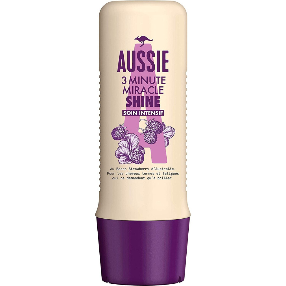 Aussie 3 Minute Miracle Shine Conditioner Soin Intensif Strawberry 250ml