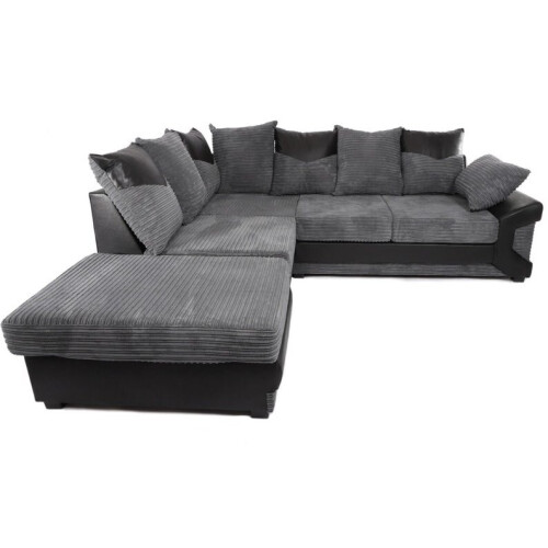 Furniture 786 (Left Hand Facing) Dino Corner Sofa Faux Leather Fabric 1