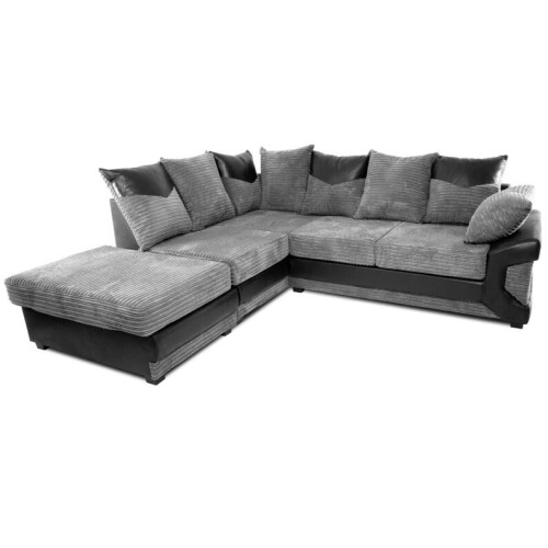 Furniture 786 (Left Hand Facing) Dino Corner Sofa Faux Leather Fabric 2