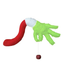 (Hand) Grinch Christmas Decorations Furry Green Grinch Leg & Head Tree Ornament Sets