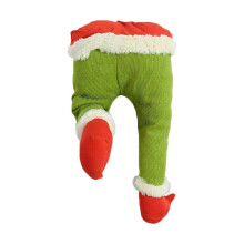 (Leg) Grinch Christmas Decorations Furry Green Grinch Leg & Head Tree Ornament Sets