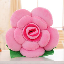 (Pink, 15cm) Throw Flower Shape Pillows Cushion Lumbar Rose Decoration Chair Soft Home Lover