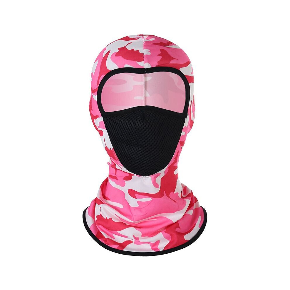 (Rose Camo) 1Hole Mesh Face Mask Winter Warm Hat Balaclava Hood Cycling Tactical Sport Cover 694840329287