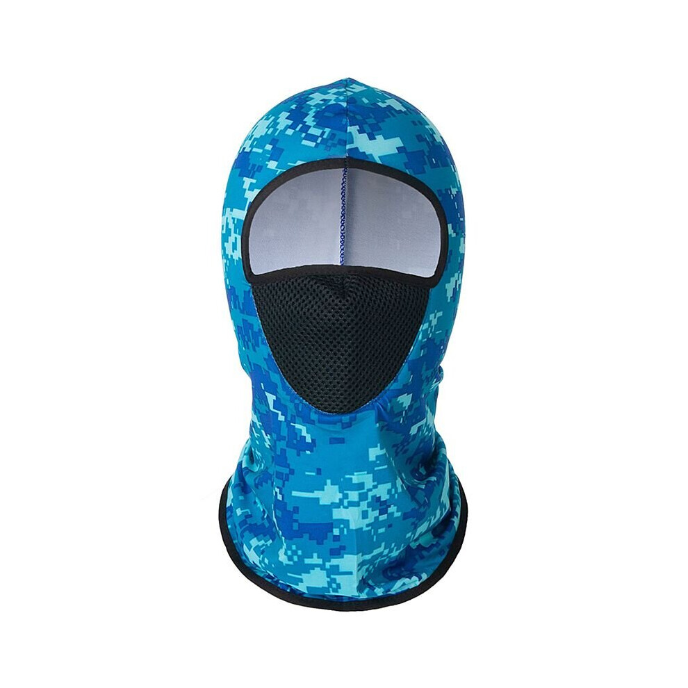 ( Acu) 1Hole Mesh Face Mask Winter Warm Hat Balaclava Hood Cycling Tactical Sport Cover Blue 695751216932