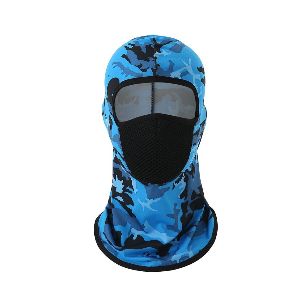 ( Camo) 1Hole Mesh Face Mask Winter Warm Hat Balaclava Hood Cycling Tactical Sport Cover Blue 691406371377