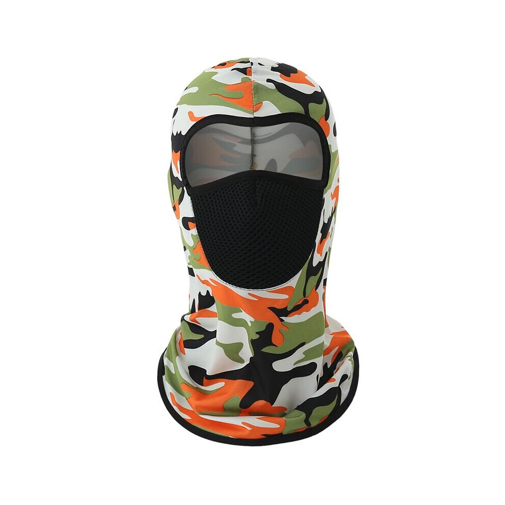 ( Camo) 1Hole Mesh Face Mask Winter Warm Hat Balaclava Hood Cycling Tactical Sport Cover Orange 696171051455
