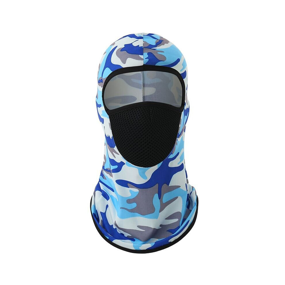 (Bluewhite) 1Hole Mesh Face Mask Winter Warm Hat Balaclava Hood Cycling Tactical Sport Cover 691442625915