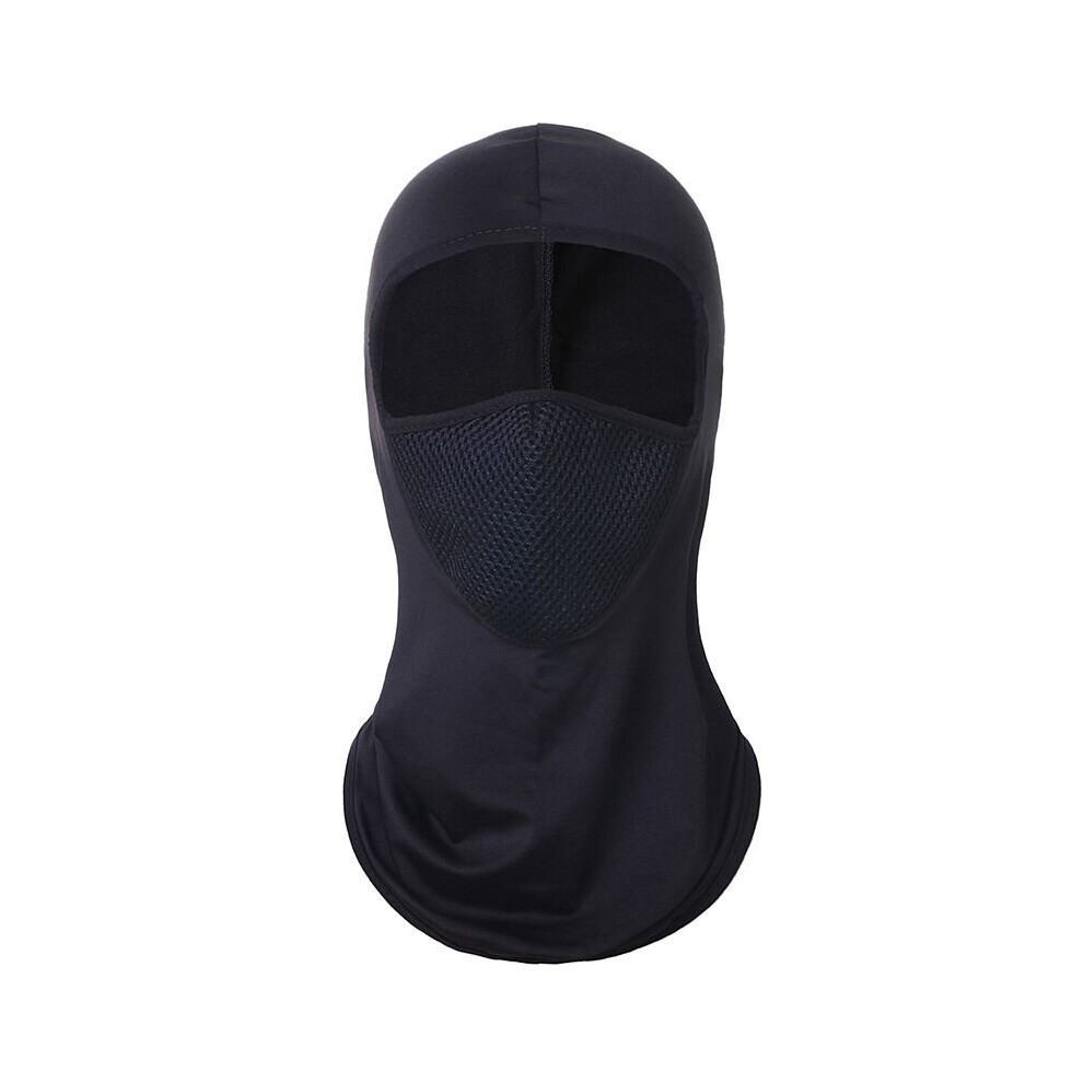 (Black) 1Hole Mesh Face Mask Winter Warm Hat Balaclava Hood Cycling Tactical Sport Cover Black 697952025191
