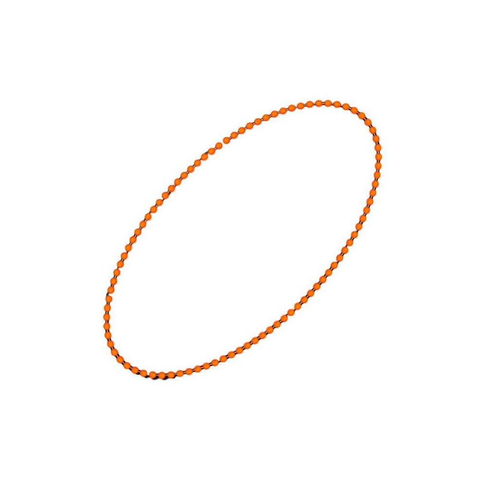 Smooth Round Opaque Bead Mardi Gras Necklace, Orange - Pack of 12-image-OPC-P8M56WB-NEW