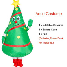 (Christmas Tree(Adult)) Christmas Adult Inflatable Fancy Dress Costume Unisex Funny Outfit Costume Suit