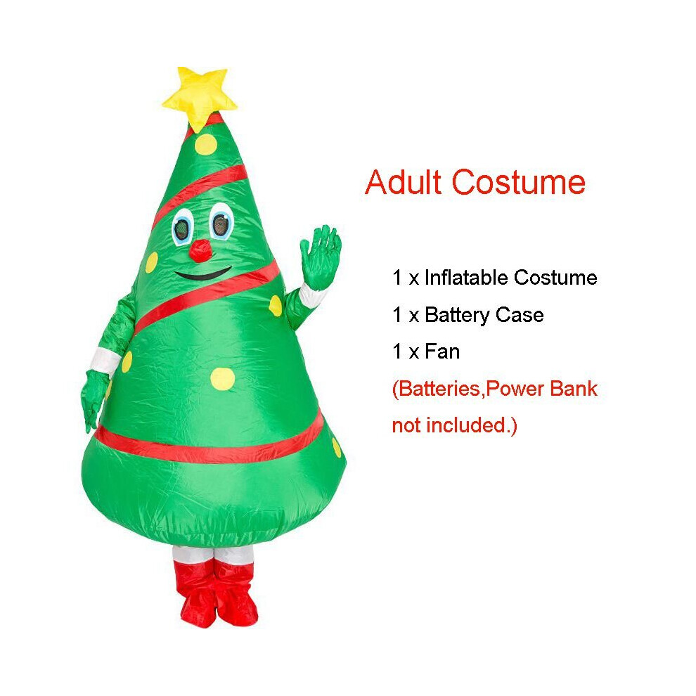 (Christmas Tree(Adult)) Christmas Adult Inflatable Fancy Dress Costume Unisex Funny Outfit Costume Suit