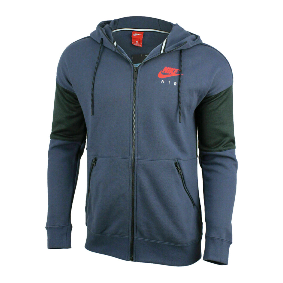 (S) Nike Air Hoodie Full Zip Fleece Cotton Men's Hoody