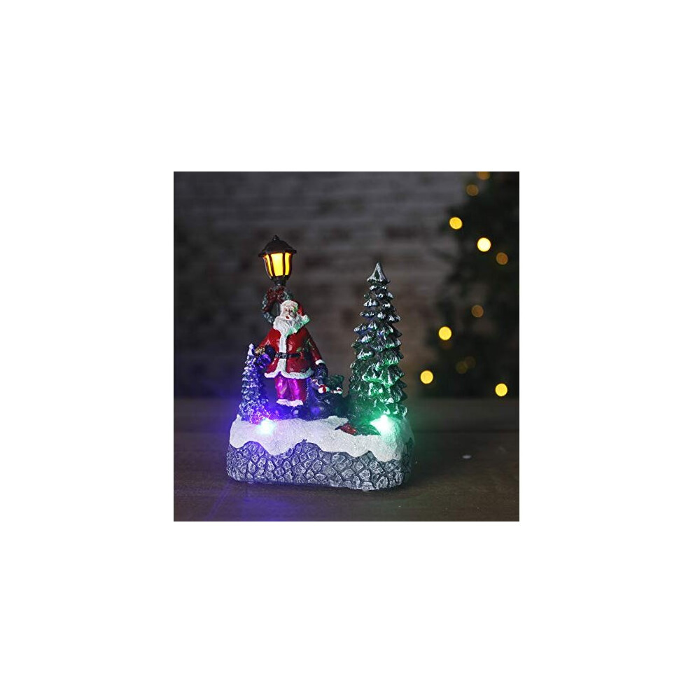 Musical Christmas Santa Scene Christmas Ornament Decoration