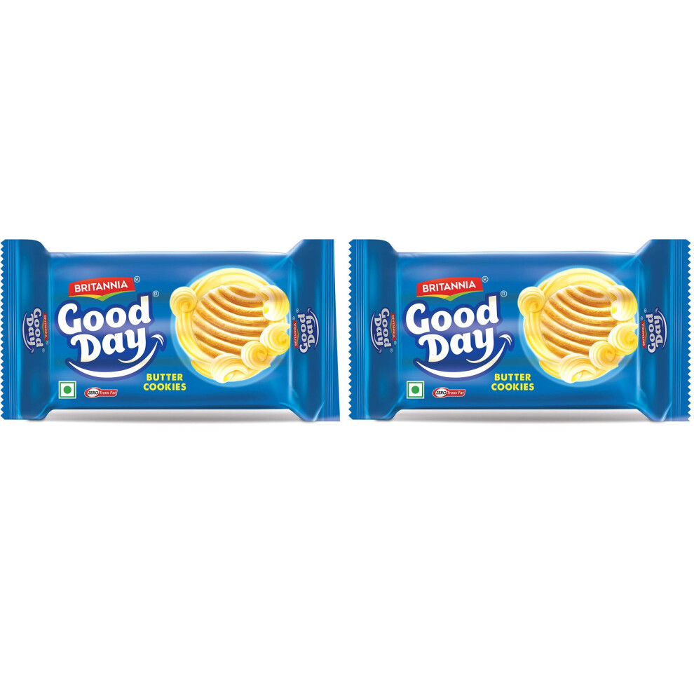 (Pack of 2) Britannia Good Day Butter Cookies(8*90g) 720g, Melt In Mouth Loaded with Butter Cookies