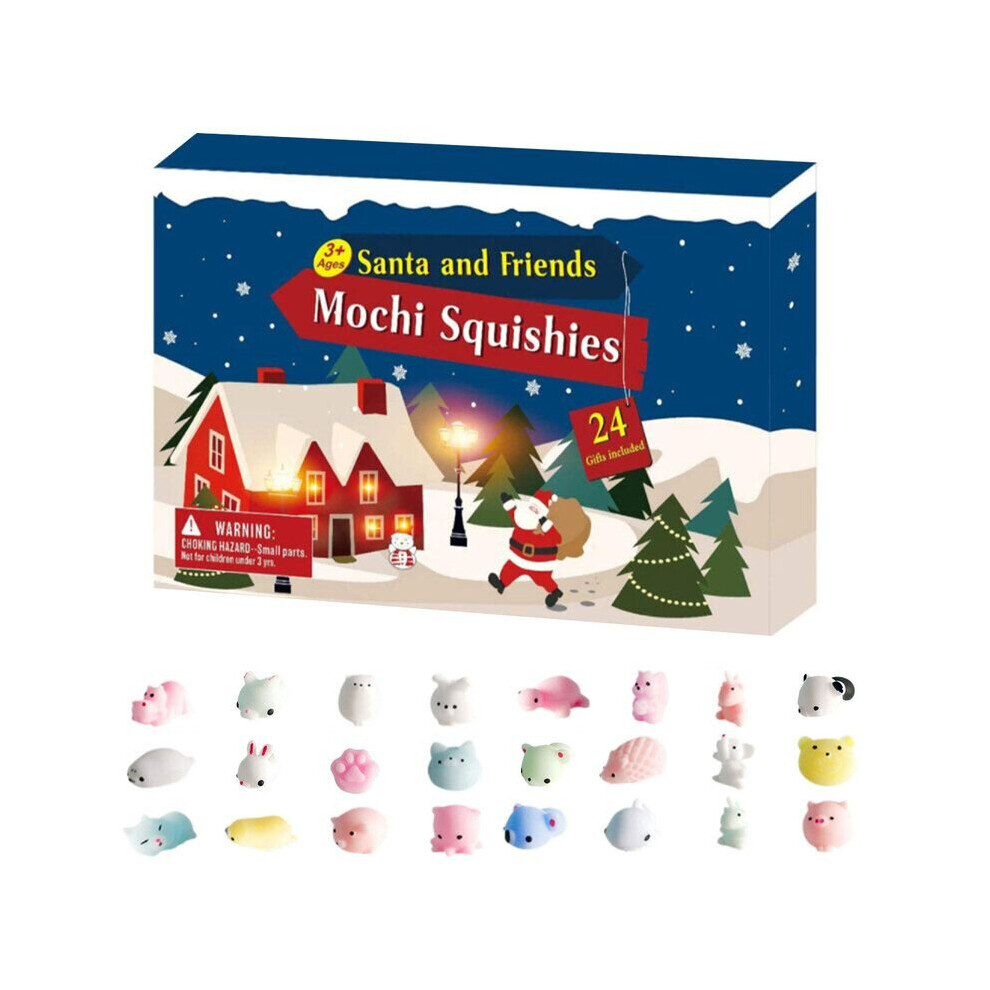 Christmas Advent Calendar Monchi Squishies Toys Kids Gift 24 Days Countdown Xmas
