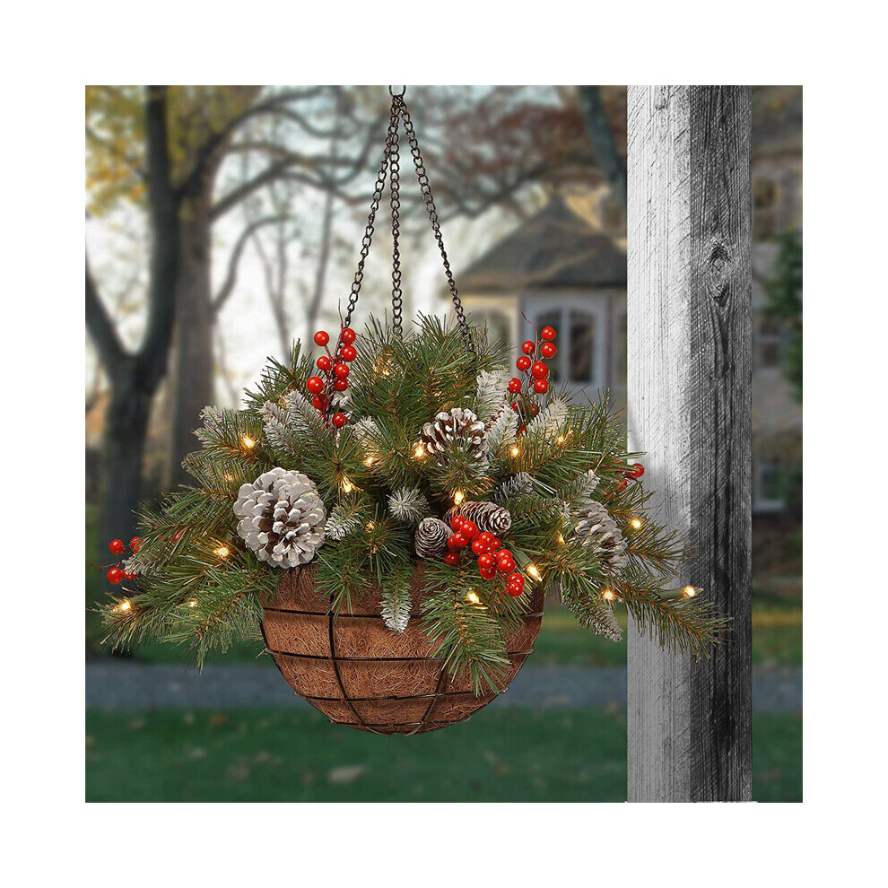 Christmas hanging basket garland christmas day decorations