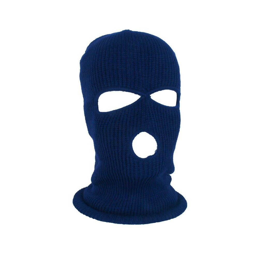 (Blue) 3 Hole Full Face Ski Mask Winter Cap Balaclava Hood Beanie Warm Tactical Hat Blue 692952760912