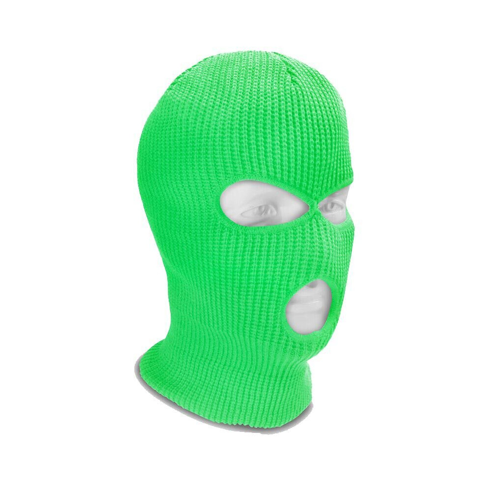(Green) 3 Hole Full Face Ski Mask Winter Cap Balaclava Hood Beanie Warm Tactical Hat Green 691593082179