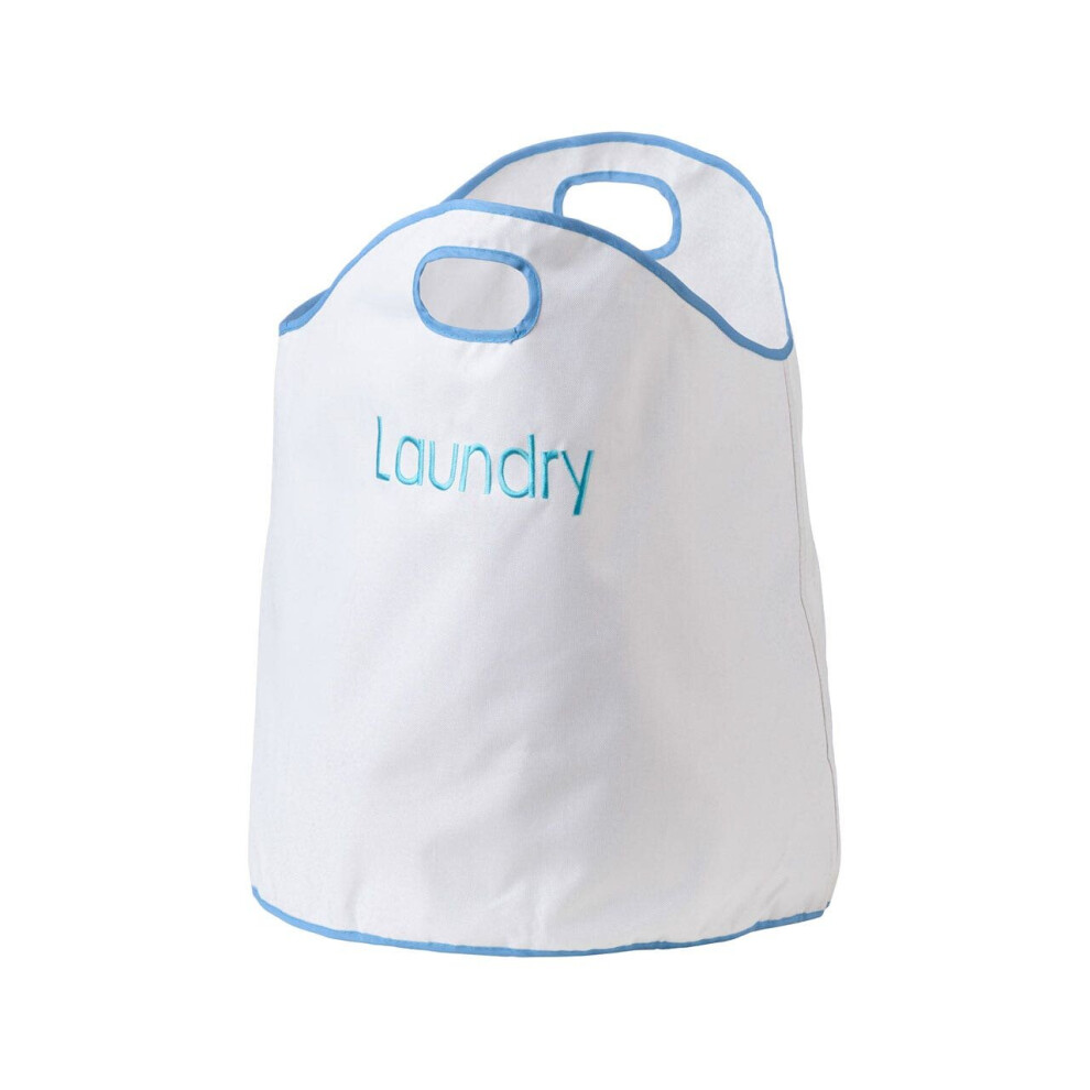 Premier Housewares Oxford Trim Laundry Bag Blue